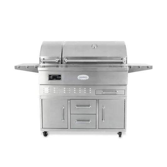 Louisiana Grills Estate Series 860 sq in 304 Stainless Steel Pellet Grill w/ Full Lower Cabinet- LG ESTATE 860C