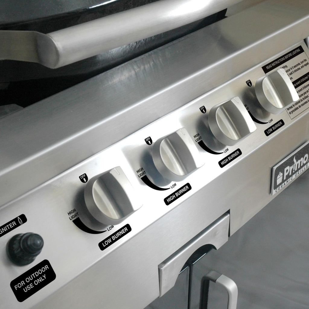 Primo Oval G420 36-Inch Ceramic 4-Burner Kamado Natural Gas Grill (Ships As Propane With Conversion Fittings) - G420C-N
