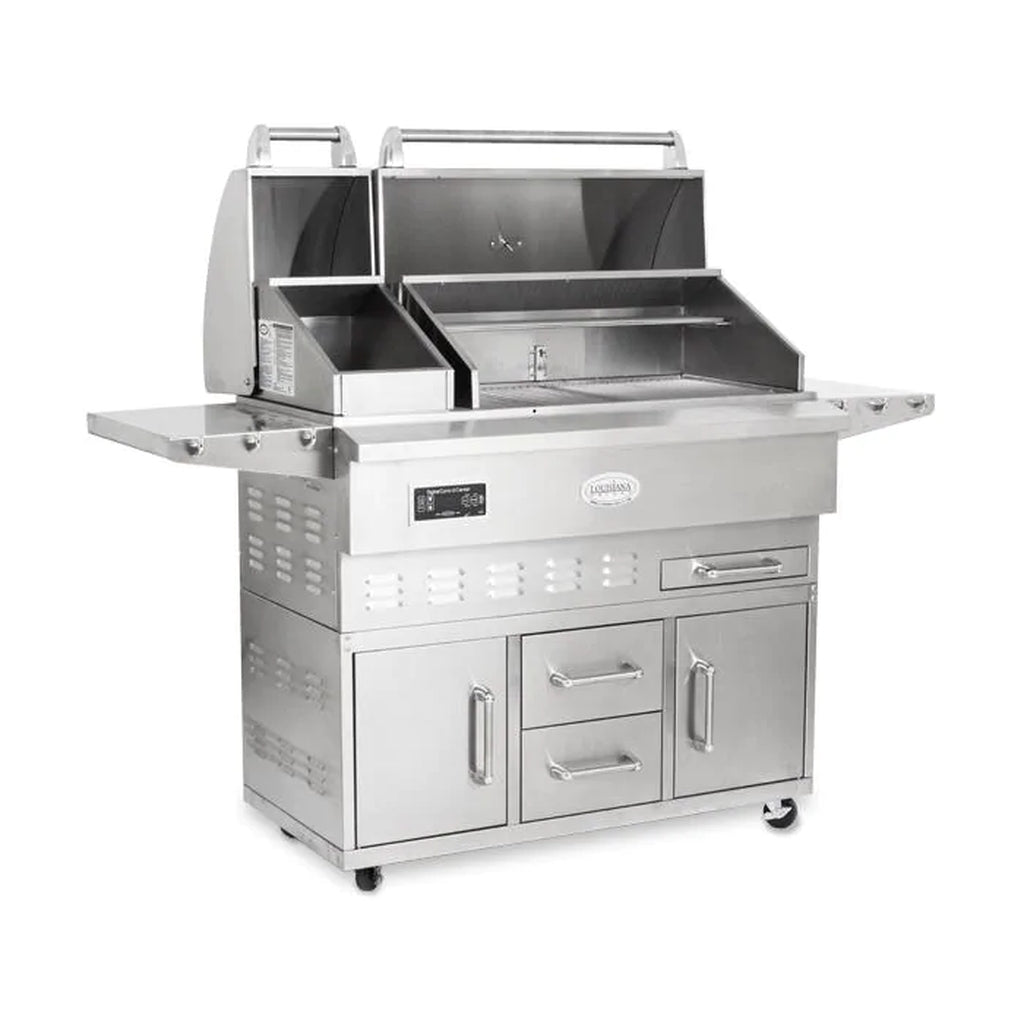 Louisiana Grills Estate Series 860 sq in 304 Stainless Steel Pellet Grill w/ Full Lower Cabinet- LG ESTATE 860C