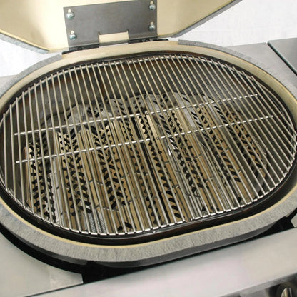 Primo Oval G420 36-Inch Ceramic 4-Burner Built-In Kamado Propane Gas Grill - G420H-P