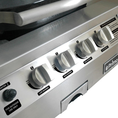 Primo Oval G420 36-Inch Ceramic 4-Burner Built-In Kamado Propane Gas Grill - G420H-P