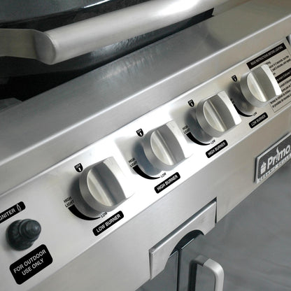 Primo Oval G420 36-Inch Ceramic 4-Burner Kamado Natural Gas Grill (Ships As Propane With Conversion Fittings) - G420C-N