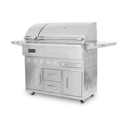 Louisiana Grills Estate Series 860 sq in 304 Stainless Steel Pellet Grill w/ Full Lower Cabinet- LG ESTATE 860C