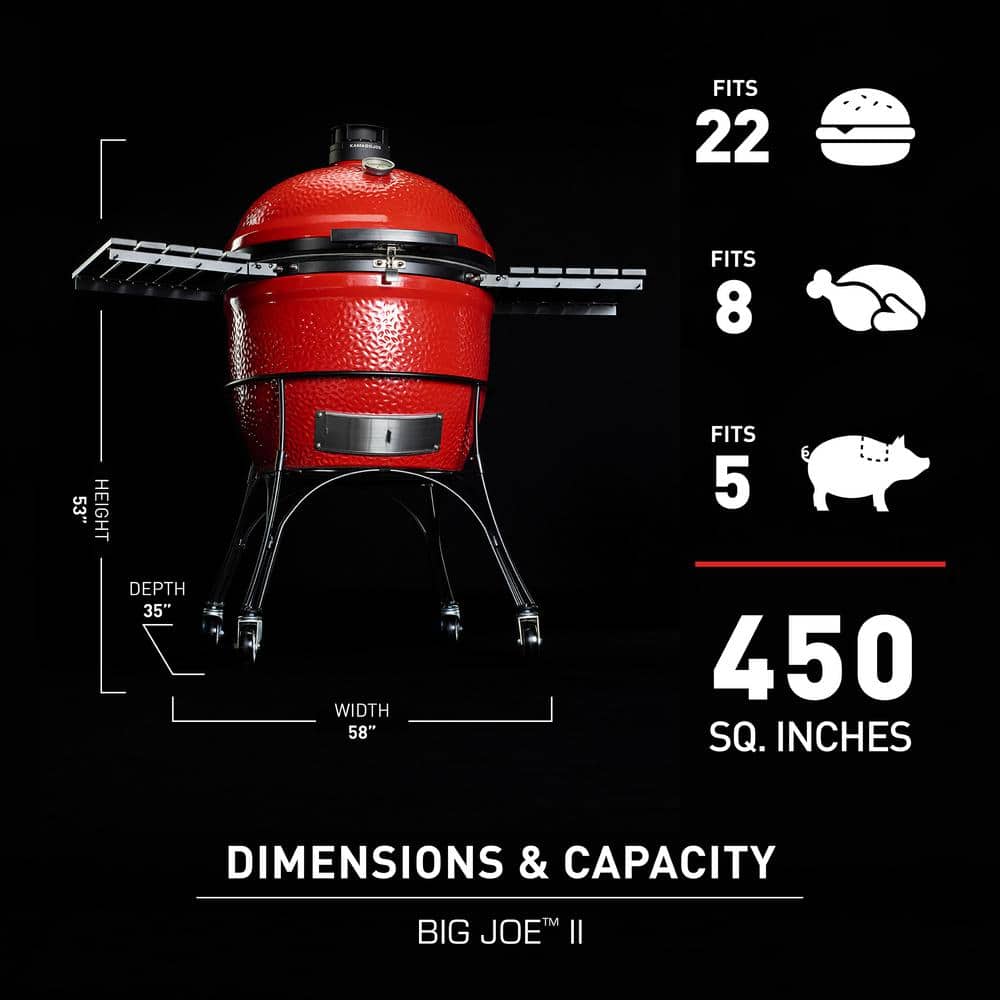 Kamado Joe Big Joe II 24-Inch Ceramic Grill - BJ24RHC